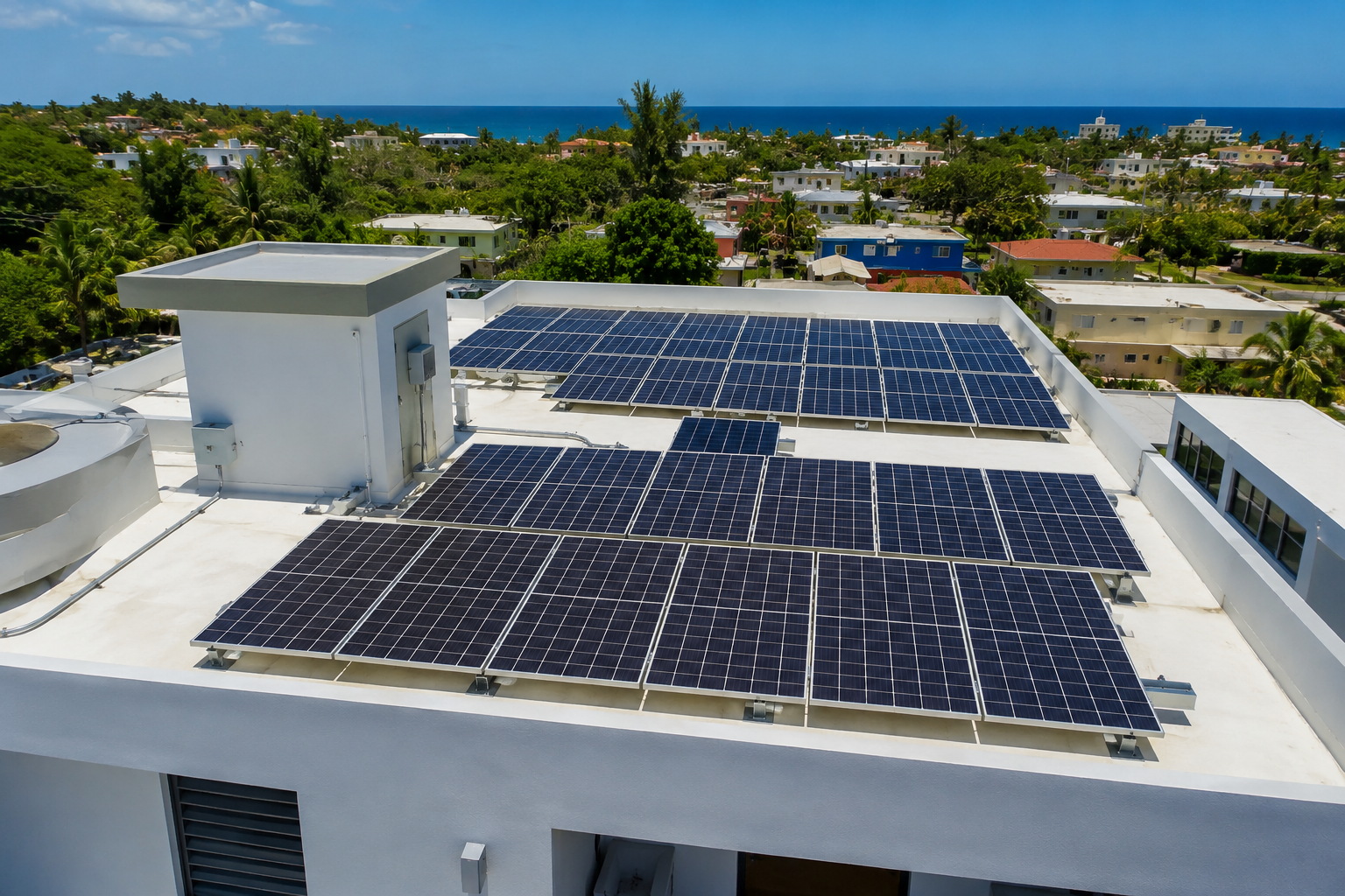 Proyecto comercial con paneles solares