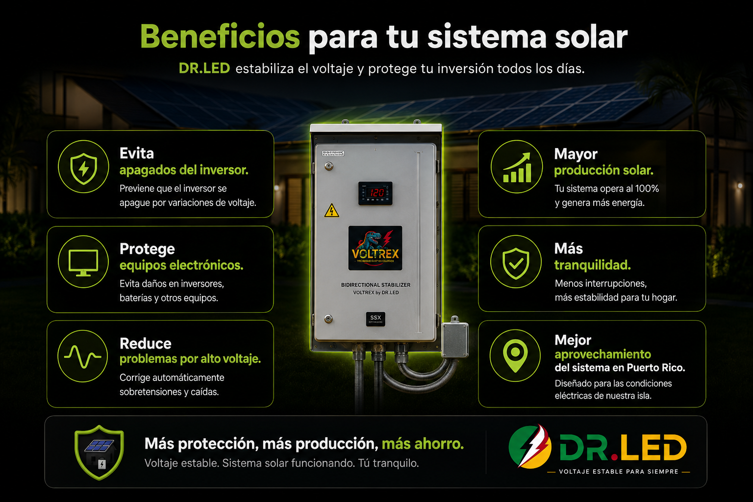 Beneficios para tu sistema solar con DR.LED